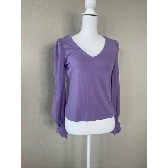 Highline Collective Sheer Sleeve Blouse - Picture 1 of 8